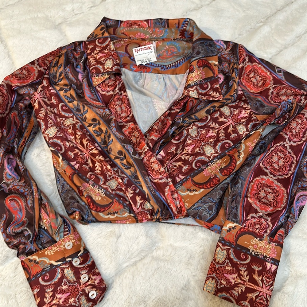 New w tags Free People satin Lana top size M beautiful color